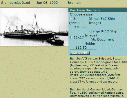 Jozef (Józef) Slembarski from Harklowa. Date of Arrival: June 06, 1900